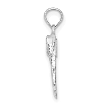 14K Weißgold Scuba Flipper Charm