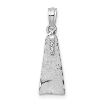 14K Weißgold Scuba Flipper Charm