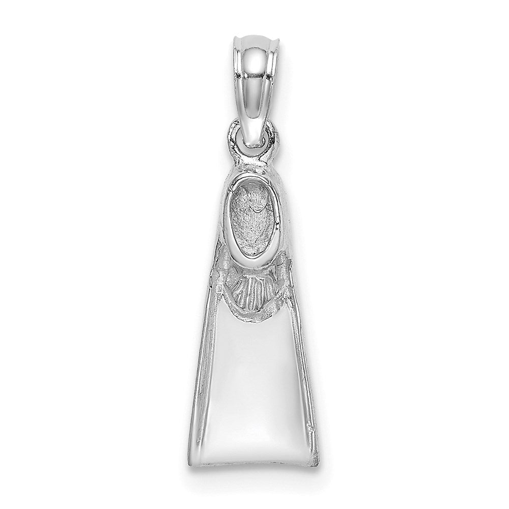 14K Weißgold Scuba Flipper Charm