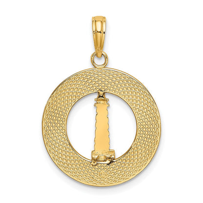 14K Gelbgold PENTWATER MI Leuchtturm-Charm