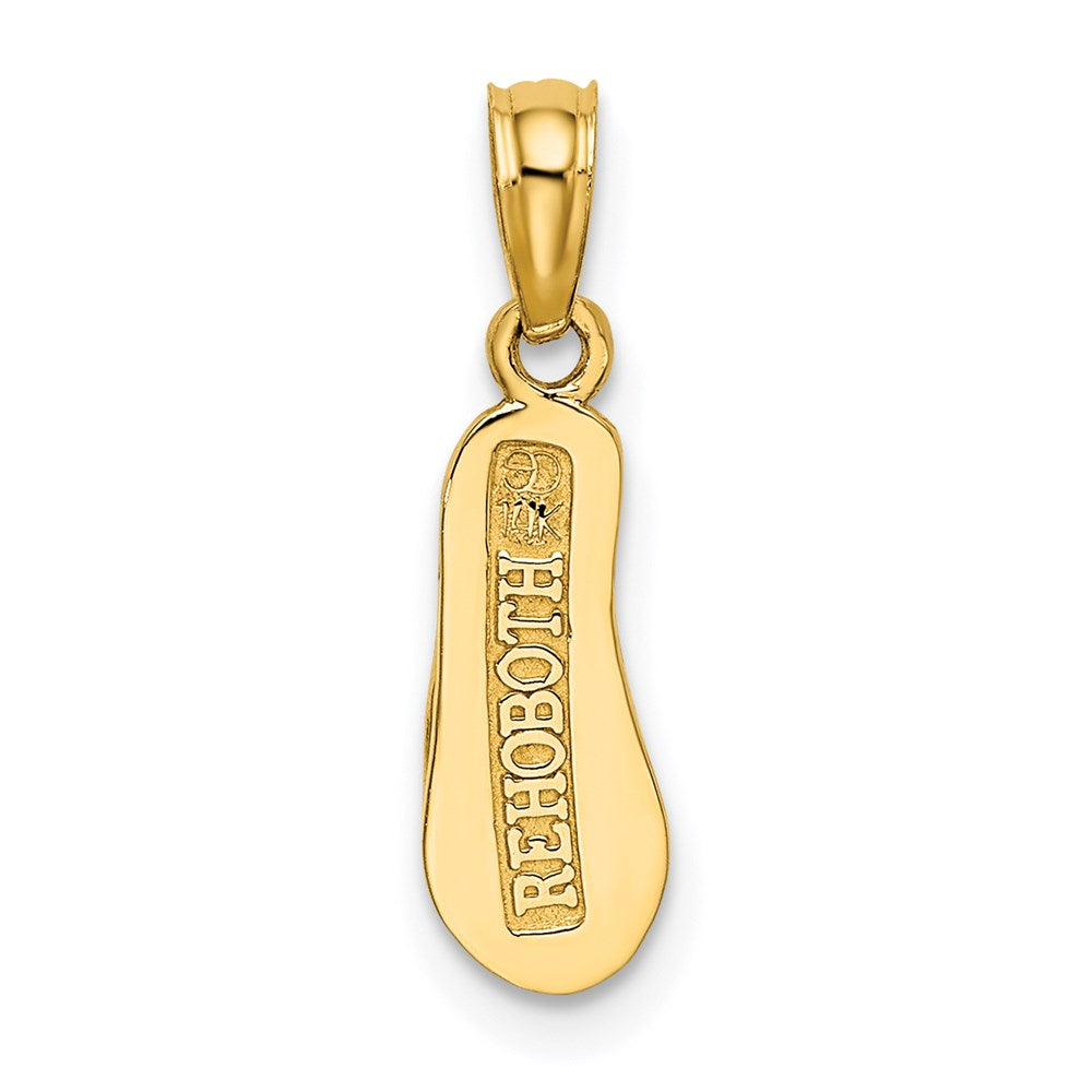 14K Gelbgold 3d Rehoboth Einfach Flip-flop Charm