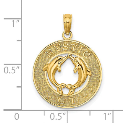 14K Gelbgold Mystic-ct. Delfine-Charm