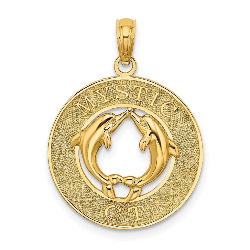 14K Gelbgold Mystic-ct. Delfine-Charm