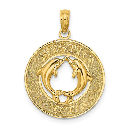 14K Gelbgold Mystic-ct. Delfine-Charm