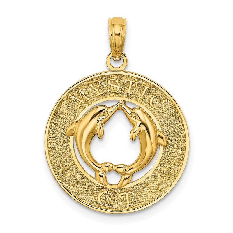 14K Gelbgold Mystic-ct. Delfine-Charm