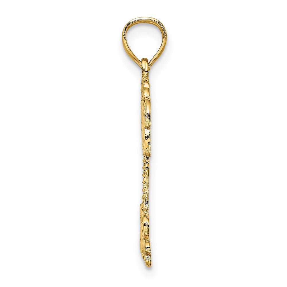 14K Gelbgold Grand Caymans Palme Baum Charm