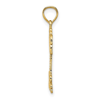 14K Gelbgold Grand Caymans Palme Baum Charm