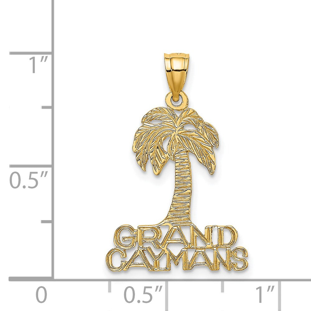 14K Gelbgold Grand Caymans Palme Baum Charm
