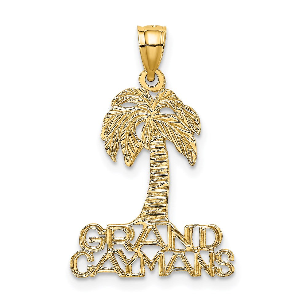 14K Gelbgold Grand Caymans Palme Baum Charm