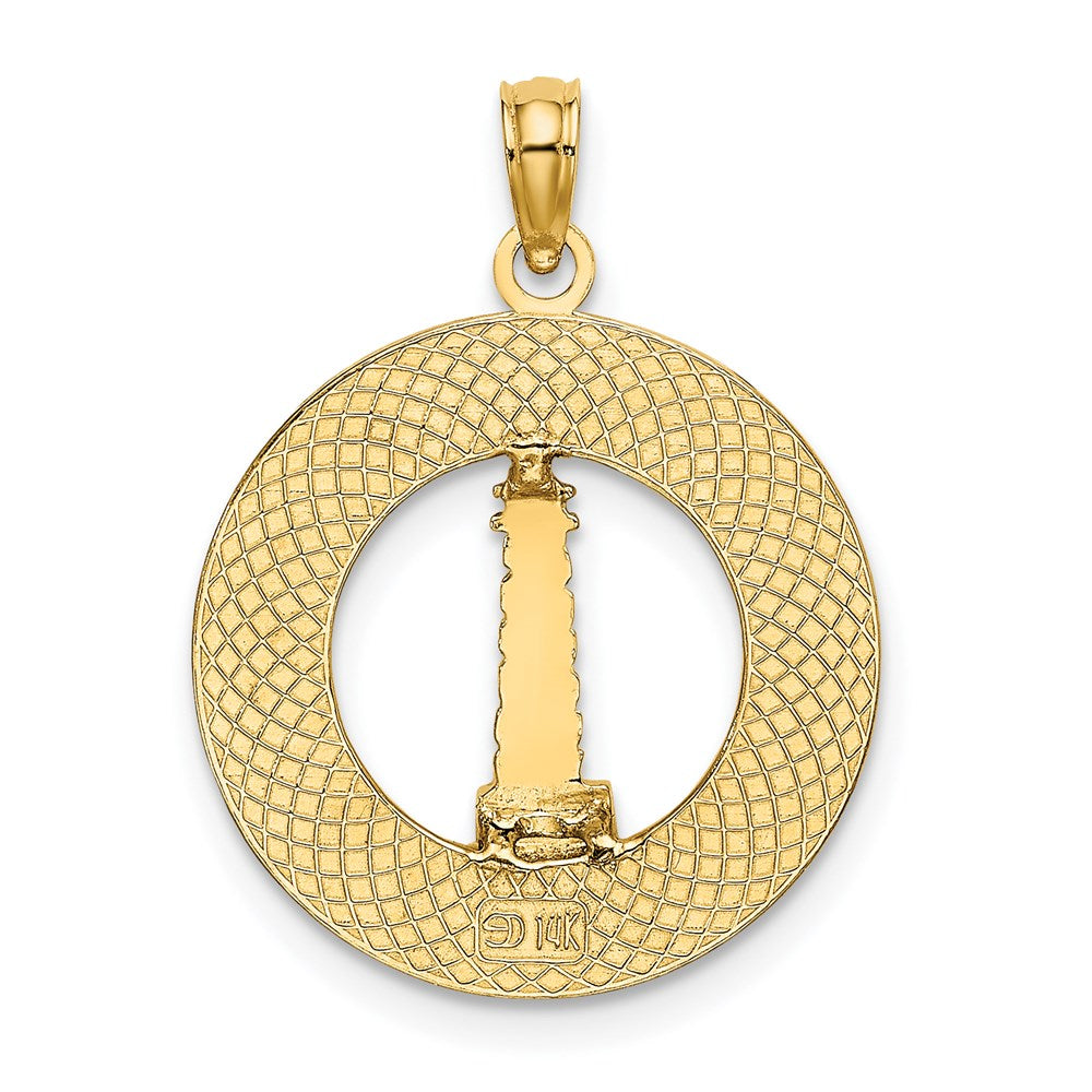 14K Gelbgold Leuchtturm-Charm mit MYSTIC ct