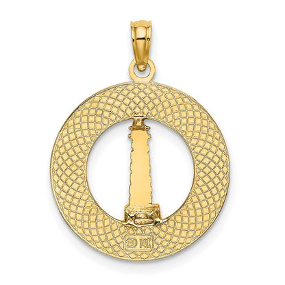 14K Gelbgold Leuchtturm-Charm mit MYSTIC ct