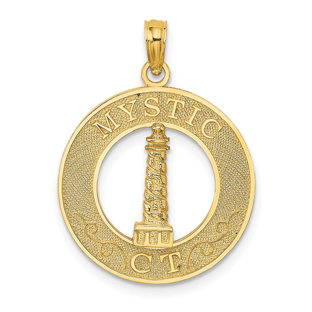 14K Gelbgold Leuchtturm-Charm mit MYSTIC ct