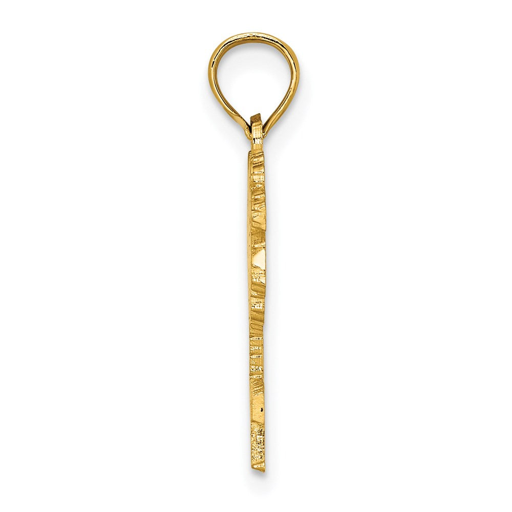 14K Gelbgold Jamaica Under Palme Baum Charm