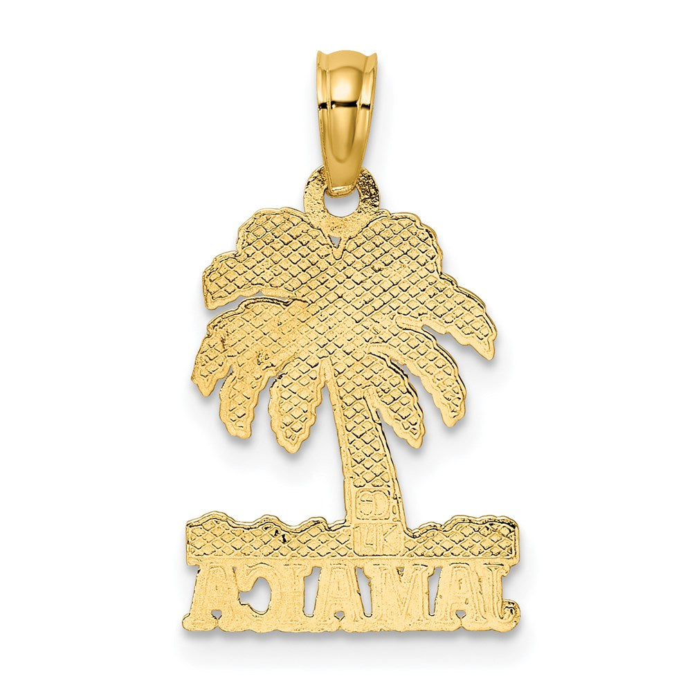 14K Gelbgold Jamaica Under Palme Baum Charm