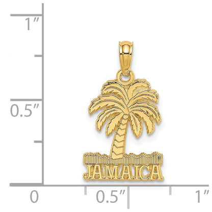 14K Gelbgold Jamaica Under Palme Baum Charm
