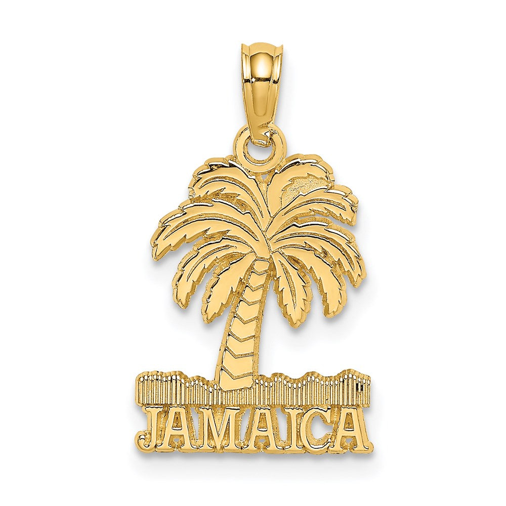 14K Gelbgold Jamaica Under Palme Baum Charm