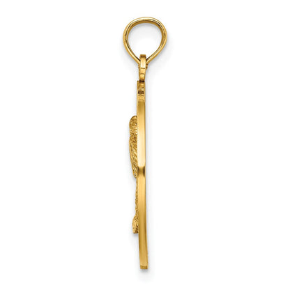 14K Gelbgold South Beach Kreis-Charm mit Palme
