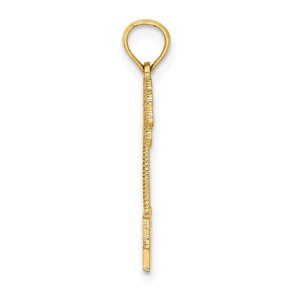 14K Gelbgold South Beach Under Palme Baum Charm