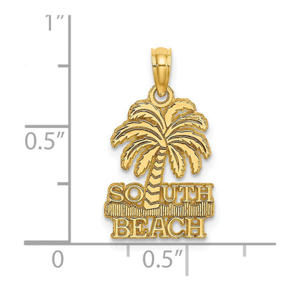 14K Gelbgold SOUTH BEACH Palmenbaum-Charm
