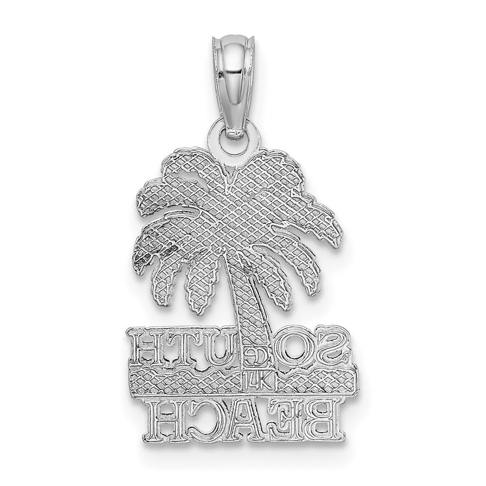 14K Weißgold SOUTH BEACH Palmenbaum-Charm