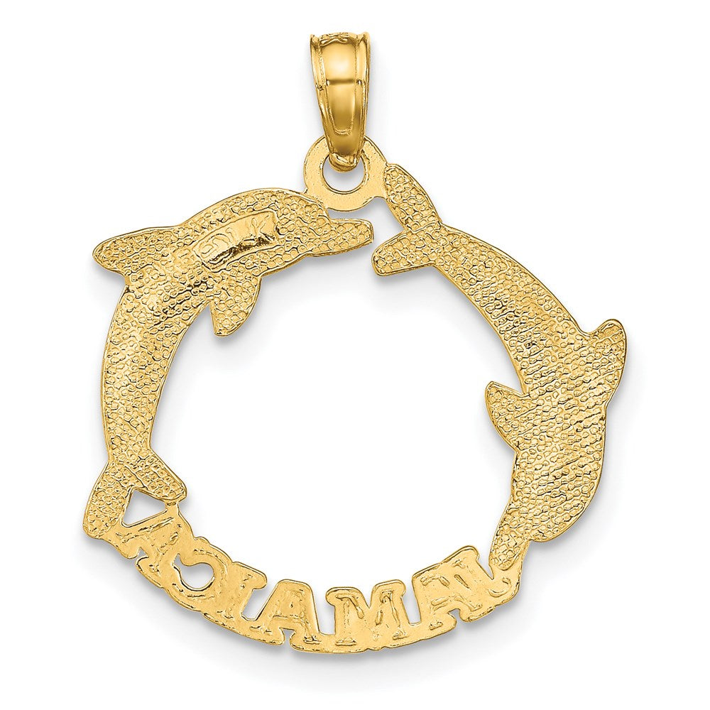 14K Gelbgold Jamaica mit Dolphins Charm