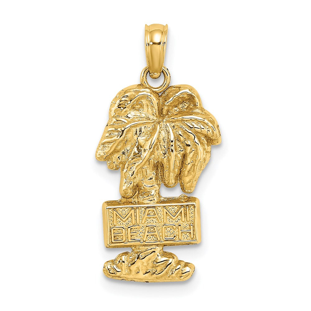 14K Gelbgold Miami Beach Palme Baum Charms