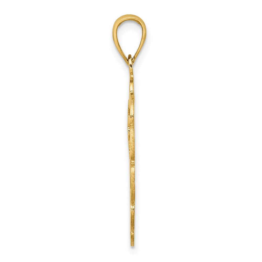 585 Gelbgold Pelikan-im-Kreis-Charm