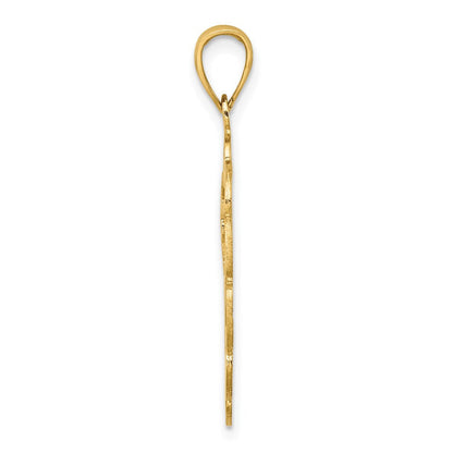 585 Gelbgold Pelikan-im-Kreis-Charm