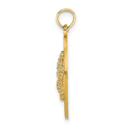 14K Gelbgold SANIBEL Charm mit Seestern-Kreis