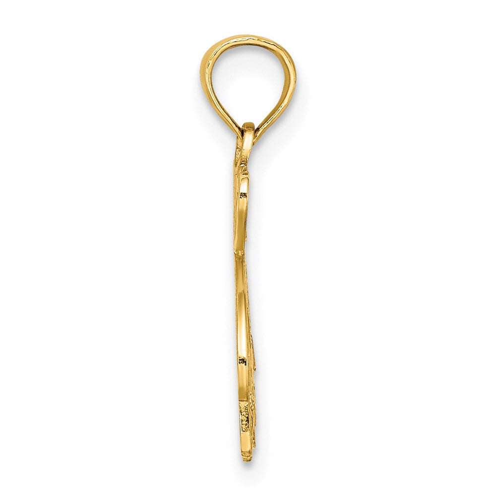 14K Gelbgold I Herz Siesta Key mit Delfin Charm
