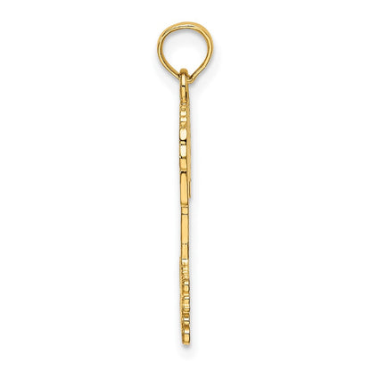 14K Gelbgold Turks und Caicos Palme Baum Charm