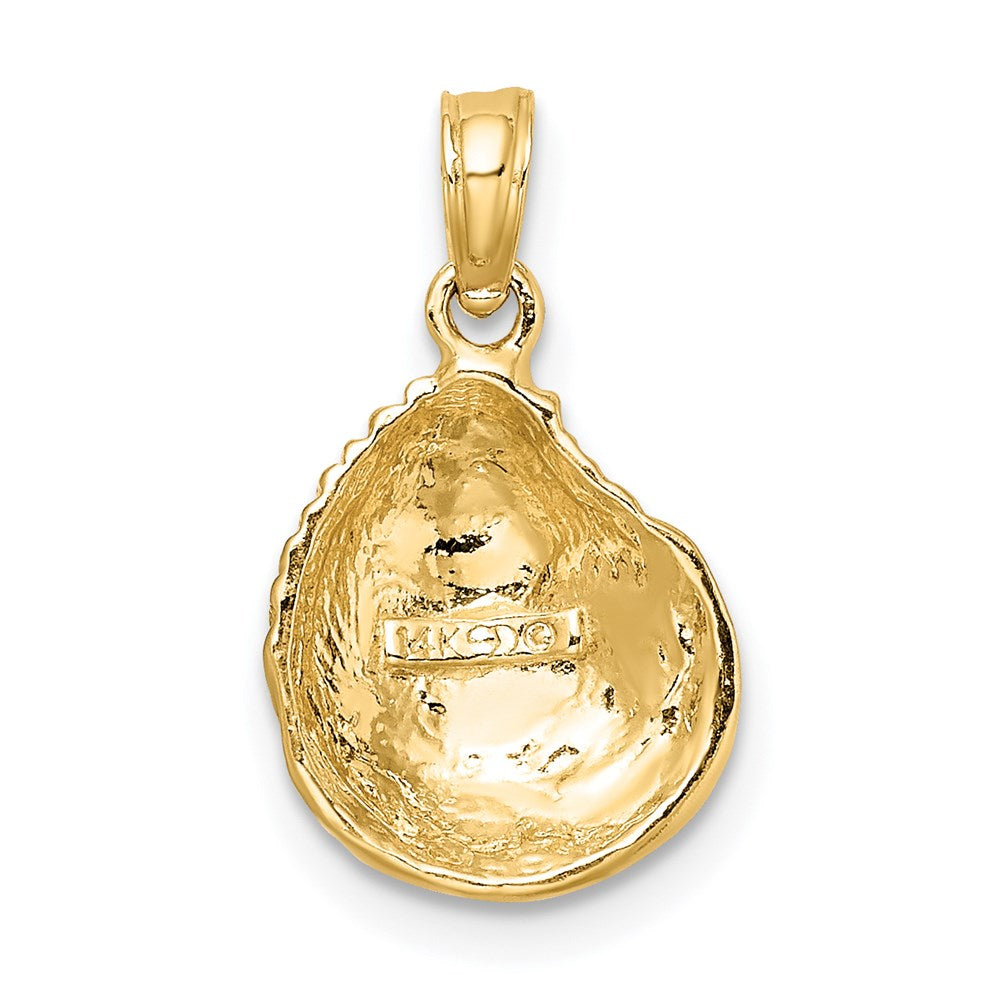14K Gelbgold Clam Muschel Charm