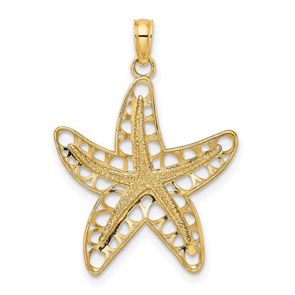 14K Gelbgold Seestern-Charm mit Ausschnitten