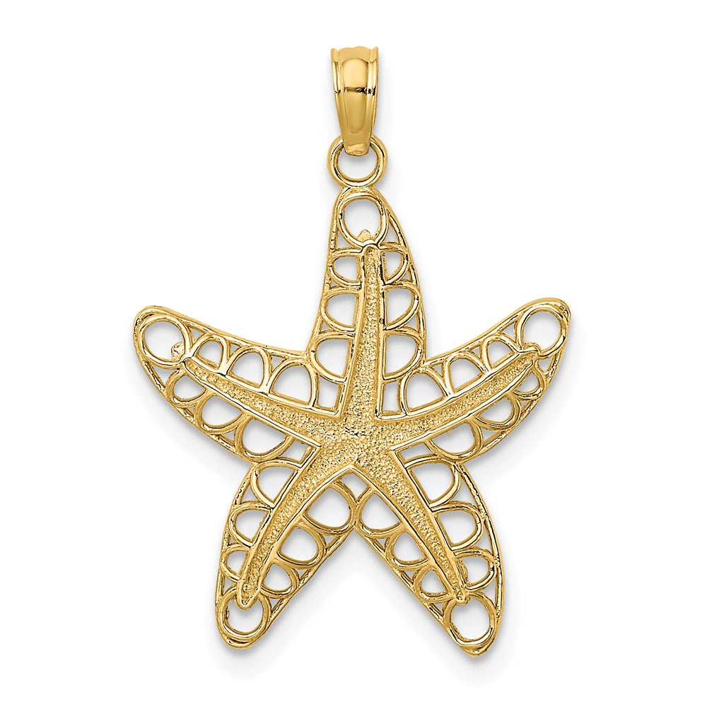 14K Gelbgold Seestern-Charm mit Ausschnitten