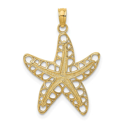 14K Gelbgold Seestern-Charm mit Ausschnitten