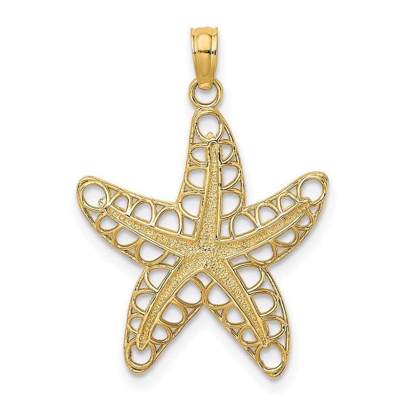 14K Gelbgold Seestern-Charm mit Ausschnitten