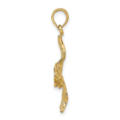 14K Gelbgold 3-D Pelikan im Flug Charm