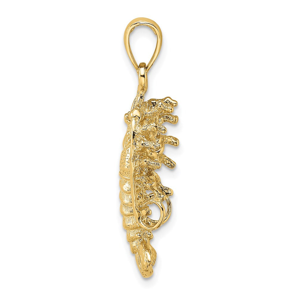 Polierter Florida-Hummer-Charm aus 14K Gelbgold