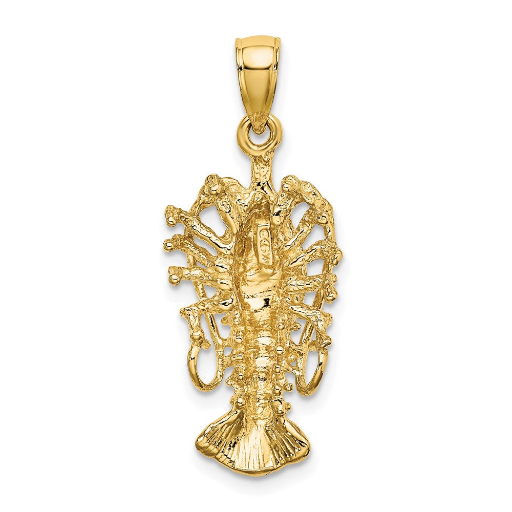 Polierter Florida-Hummer-Charm aus 14K Gelbgold