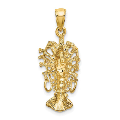 Polierter Florida-Hummer-Charm aus 14K Gelbgold