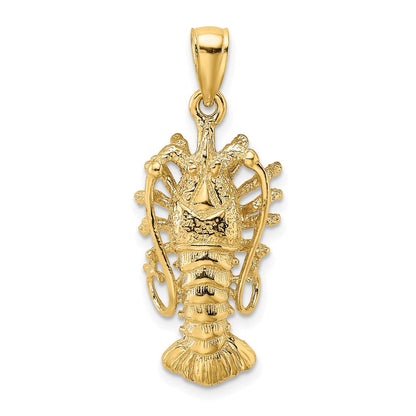 Polierter Florida-Hummer-Charm aus 14K Gelbgold