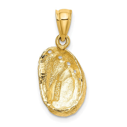 14K Gelbgold Abalone-Muschel-Charm