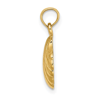 14K Gelbgold Poliert Muschel Charm