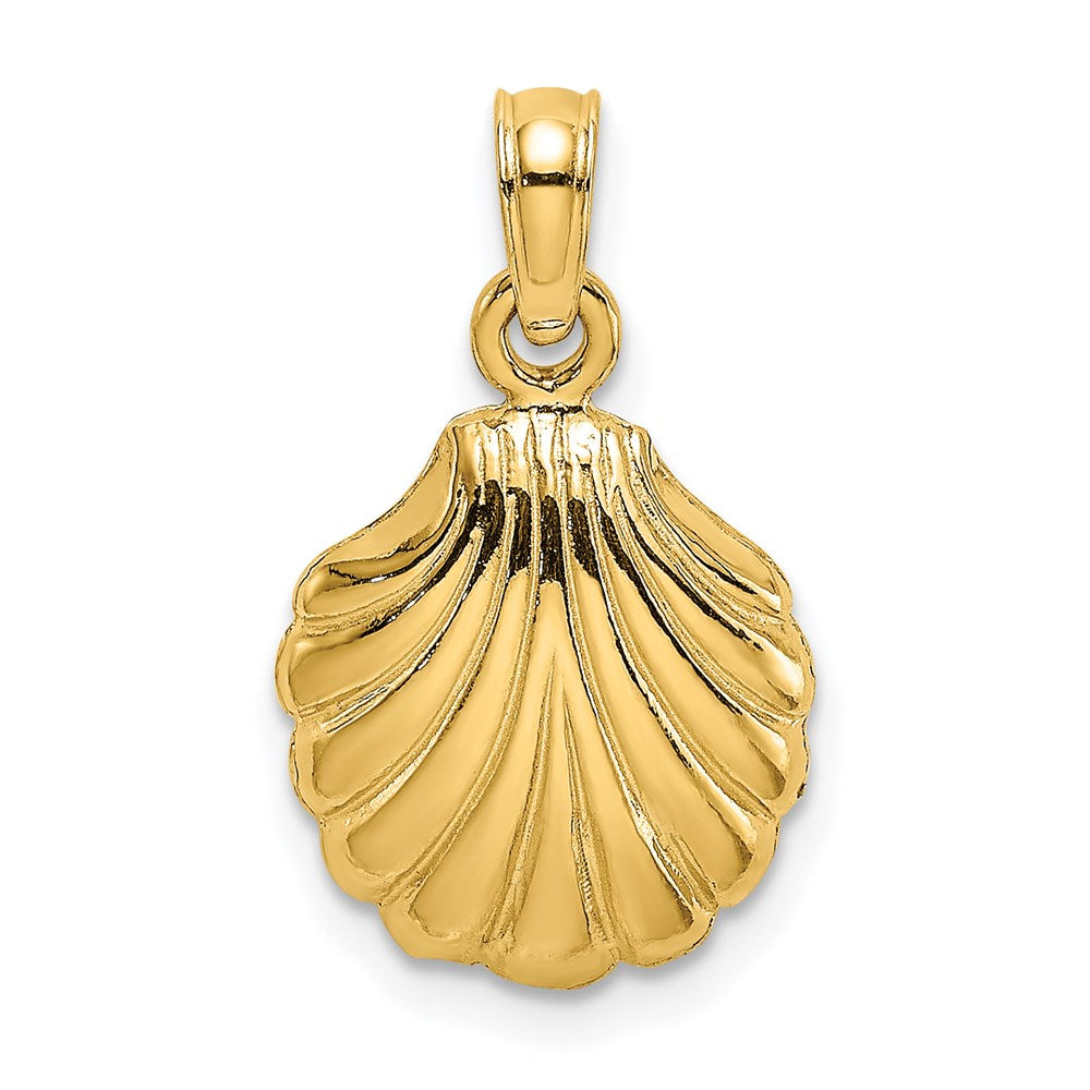 14K Gelbgold Poliert Muschel Charm