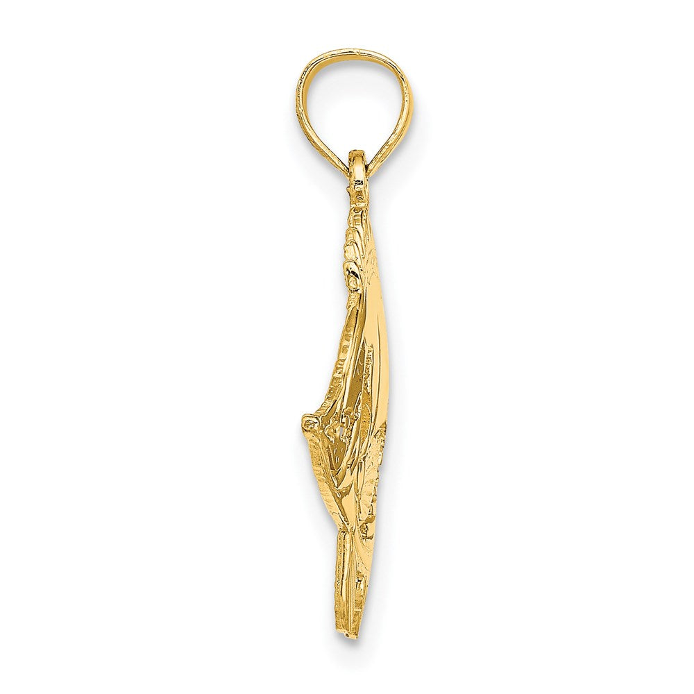 14K Gelbgold Fisch-Charm