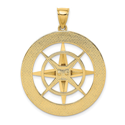 14K Gelbgold Nautischer Kompass-Charm