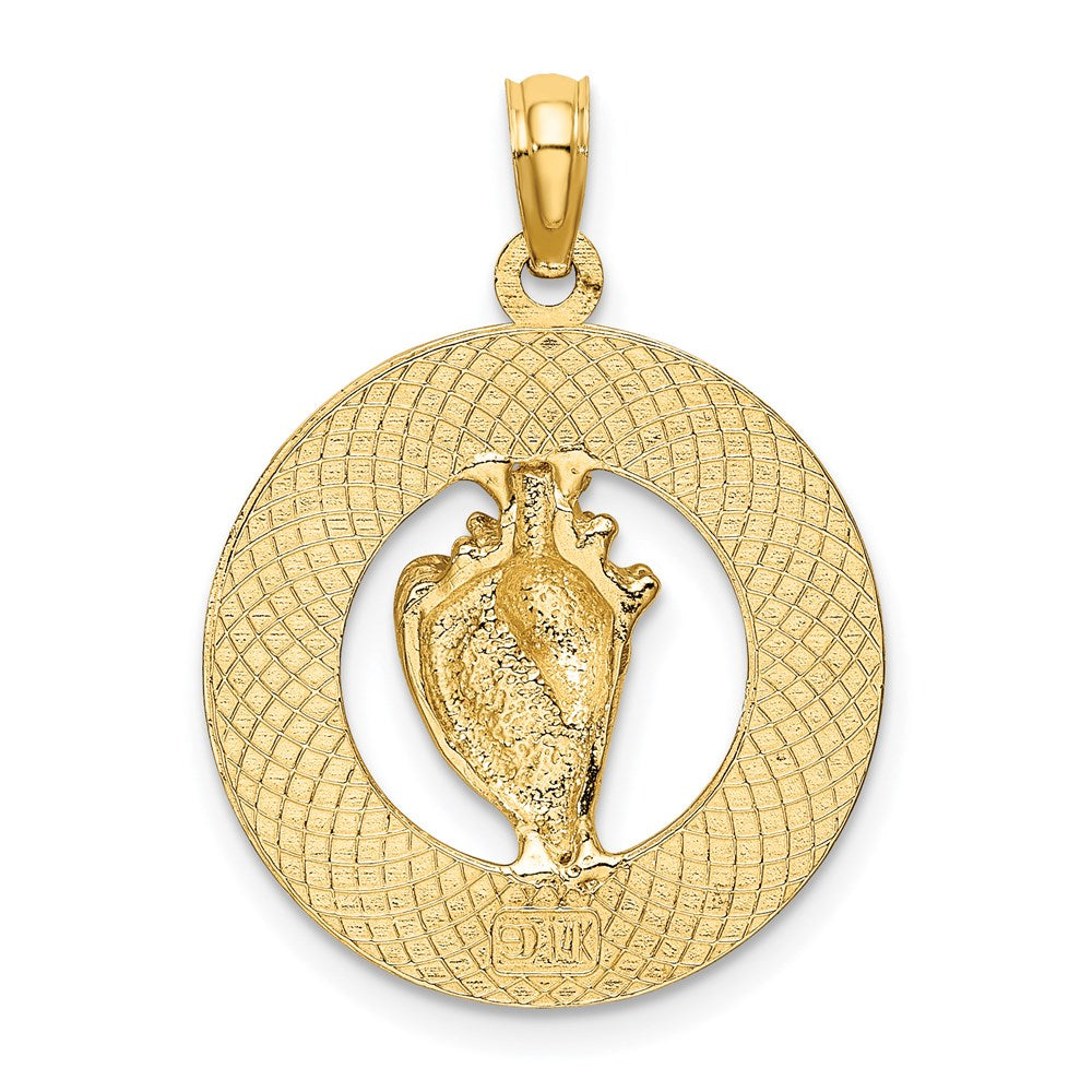 14K Gelbgold Charm "Turks and Caicos" mit Muschelkreis