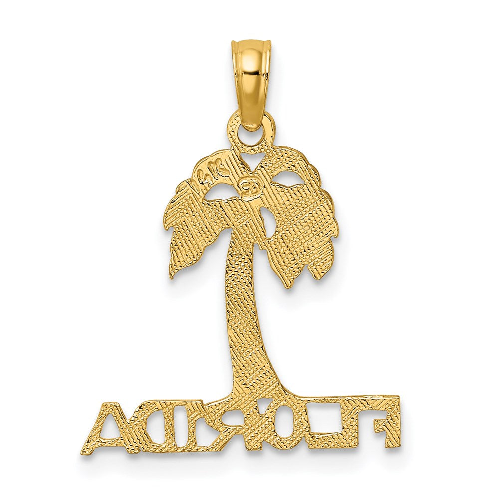 14K Gelbgold Florida Palme Baum Charm