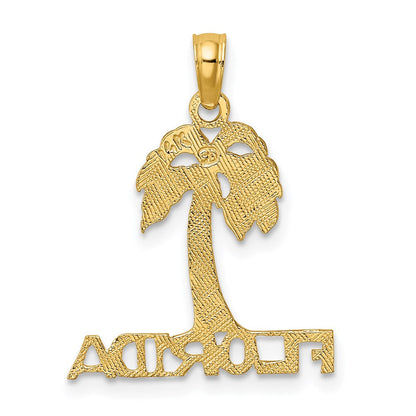 14K Gelbgold Florida Palme Baum Charm