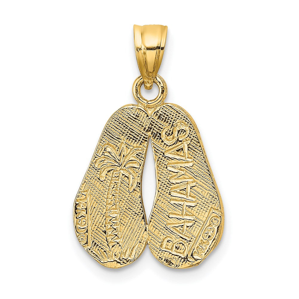 14K Gelbgold BAHAMAS Doppel-Sandalen-Charm